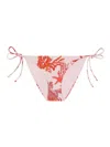 Versace Vita Recycled Corals Print Bikini Bottoms 5pb50 Dusty Rose/coral/bone In Pink
