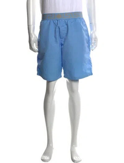 Pre-owned Versace Swim Trunks In Blue