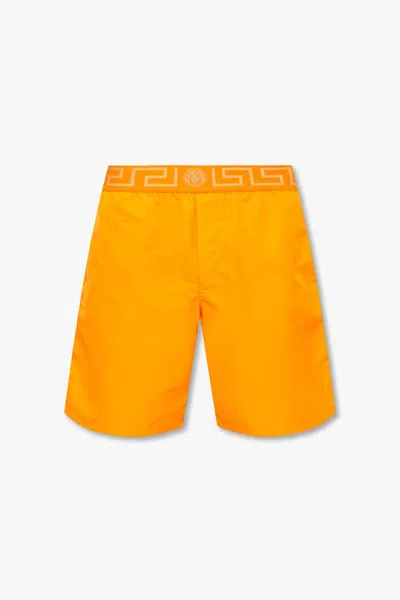 Versace Swimming Shorts In Orange