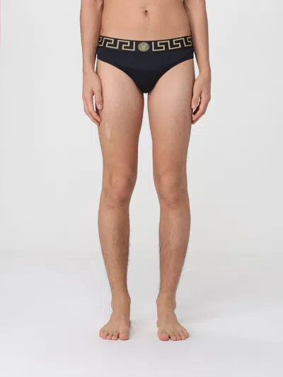 Versace Swimsuit Men  In Black