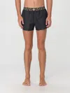 Versace Black Greca Border Swim Shorts In Black