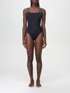 Versace Black One-piece Swimsuit With Greca Detail In Stretch Polyamide Woman In Schwarz