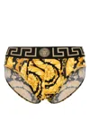 Versace Greca Border Briefs In Black