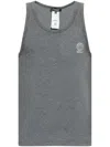 Versace Medusa Head-printed Stretched Tank Top In Gray