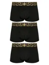 Versace Greca Jacquard Boxer Shorts In Black