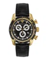 Versace Swiss Made Chronograph With Black Sunray Dial In Black