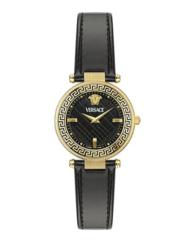 Versace Swiss Made Yellow Gold In Black