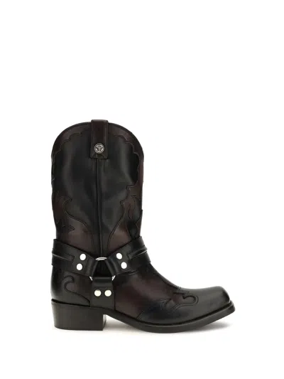 Versace Sylvester Boots In Black