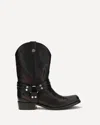Versace Sylvester Leather Texan Boots In Multi