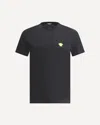 Versace Medusa Embroidered Black Cotton Jersey T-shirt In Black