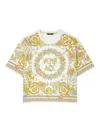 Versace Baroque Underwater Cropped T-shirt In Multi