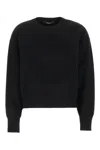 Versace Black Wool Blend Sweater In Black