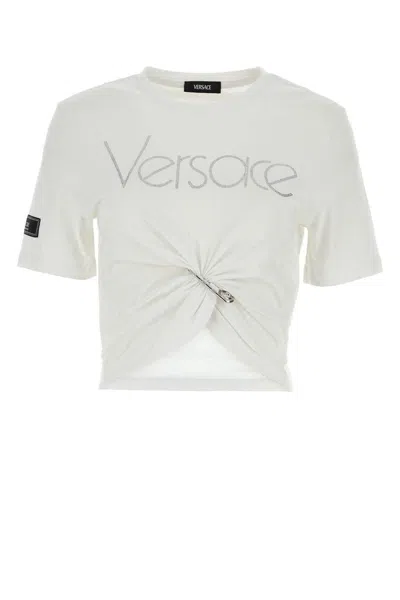 Versace T-shirt In 2w210whitecrystal
