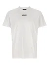 Versace White T-shirt With Lettering Logo On The Front In Cotton Man In White