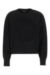 Versace Black Wool Blend Sweater In Black