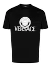 Versace Man T-shirt Black Size L Cotton In Black