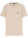 Versace T-shirt Compact Cotton Jersey Fabric And Medusa Pop Embroidery In Brown