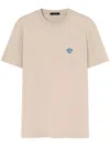 Versace T-shirt Compact Cotton Jersey Fabric And Medusa Pop Embroidery In Brown