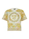 Versace Baroque Underwater Cropped T-shirt In Multi