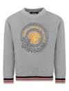 Versace Gray Sweatshirt For Boy With Medusa In Grey