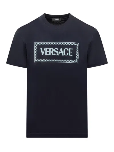 Versace T-shirt In Navy Blue (blue)