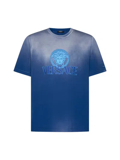 Versace T-shirt In Royal Blue