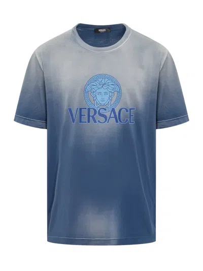Versace T-shirt In Royal Blue