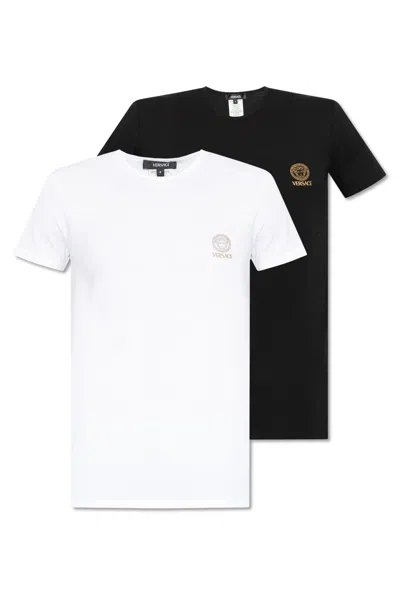 Versace T-shirt Two-pack In White/black