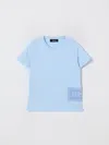 Versace Light Blue T-shirt With 90 Vintage Logo For Baby Boy In Blue