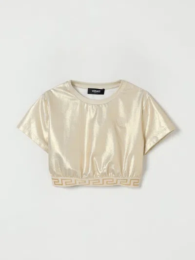 Versace T-shirt  Kids Colour Gold In Neutral