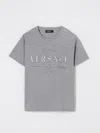 Versace Logo T-shirt In Grey