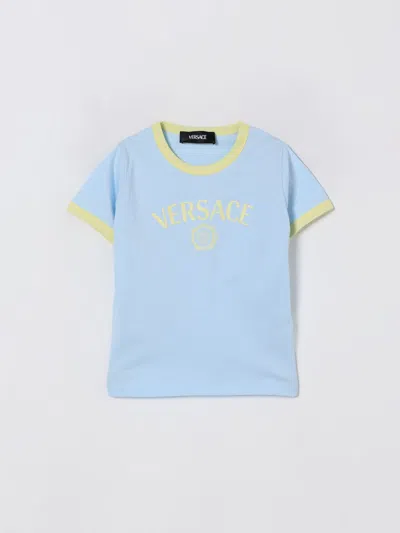 VERSACE T-SHIRT VERSACE KIDS COLOR SKY,H50536125