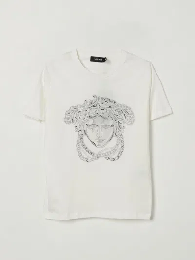 VERSACE T-SHIRT VERSACE KIDS COLOR WHITE,H25577001