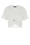 Versace Cotton Cropped T-shirt Front Drape