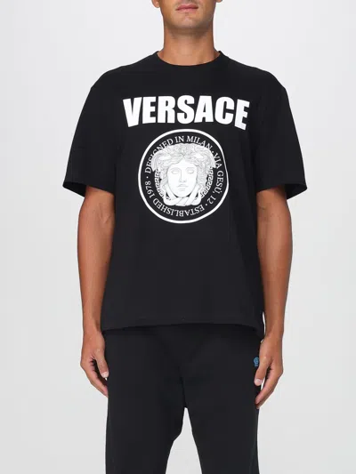 VERSACE T-SHIRT VERSACE MEN COLOR BLACK,430210002