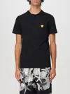 Versace Medusa Embroidered Black Cotton Jersey T-shirt In Black