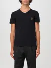 Versace Medusa-print V-neck T-shirt In Black