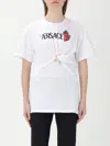 Versace Safety Pin Embroidered T-shirt In White