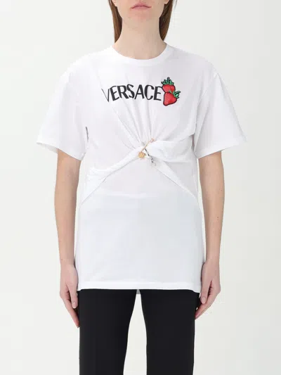 VERSACE T-SHIRT VERSACE WOMAN COLOR WHITE,G59893001