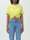 Versace Yellow Safety Pin T-shirt For 2024 Fashion Season In Yellow