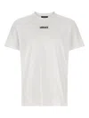 Versace White T-shirt With Lettering Logo On The Front In Cotton Man In White