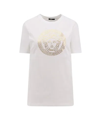 Versace Collection Maglietta Versace Bianca E Oro Versace T-shirt