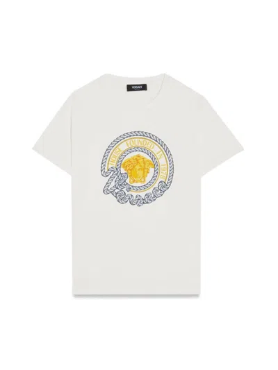 Versace Teen Boys Ivory Medusa Cotton T-shirt In White