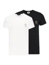 Versace Pack Of Two Medusa-print Cotton-blend T-shirts In White