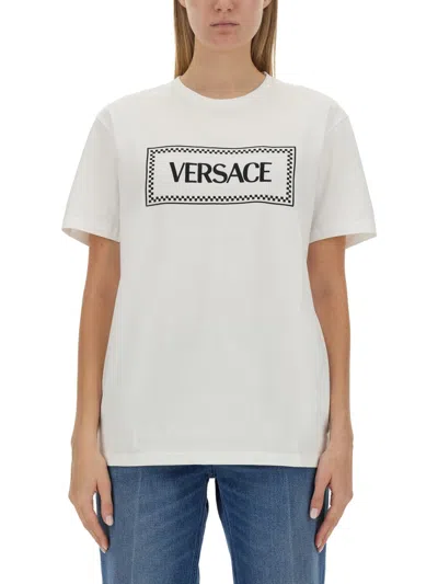 VERSACE VERSACE T-SHIRT WITH 90S VINTAGE LOGO