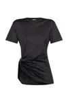 Versace Safety Pin Draped T-shirt In Black