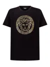Versace T-shirt With Logo In Black