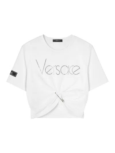 Versace T-shirt With Logo In White