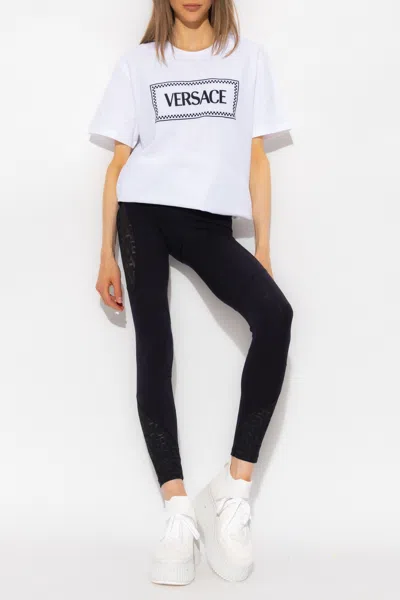 Versace T-shirt With Logo In White