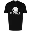 Versace Crewneck T-shirt With Medusa Logo And Comfortable Fit In Black
